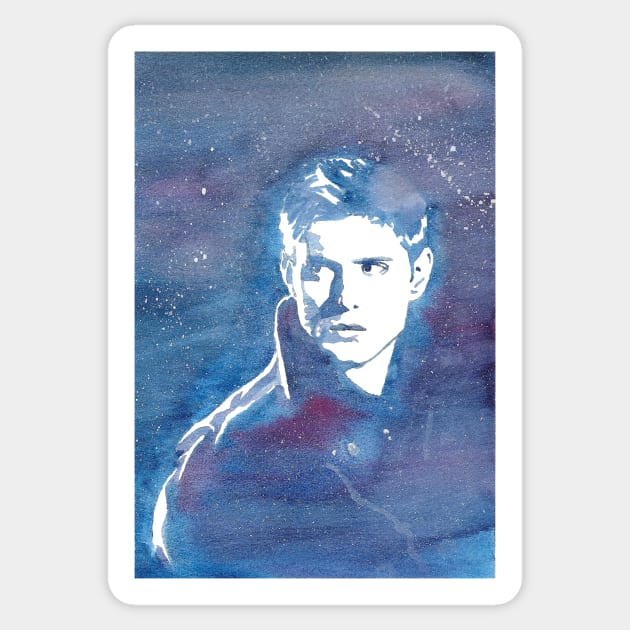 Dean Winchester Jensen Ackles Supernatural Galaxy Sticker by NiamhYoungArt